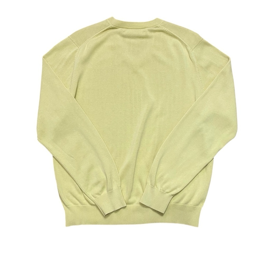 Brooks Brothers Country Club V Neck Sweater Men's M Mustard Yellow Silk Cotton - Picture 2 of 5